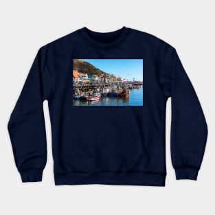 Scarborough Town And Harbour Fishing Boats Crewneck Sweatshirt